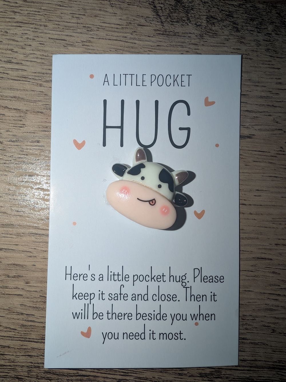 Cute Cow Pocket Hug Charm